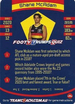 2021 Team Coach AFL #146 Shane McAdam Back